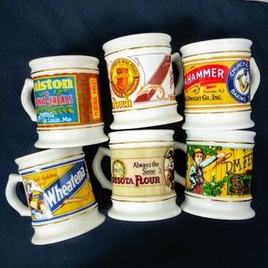 Franklin Mint Porcelain Mugs (6) Vintage 🎉Host Pick🎉